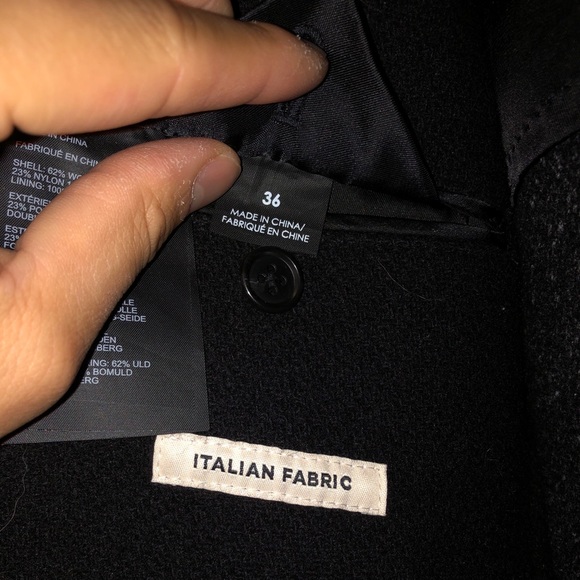 Men Club Monaco Wool Peacoat size 36 - Picture 2 of 4